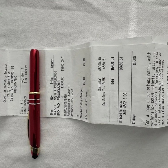 CHANEL DUMA Backpack - 24P - Blue Bag With Silver Accents - Picture 6 of 15